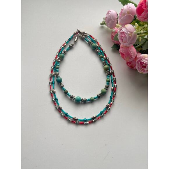 Vintage Hand beaded Set Of 3 Chokers - Picture 1 of 8